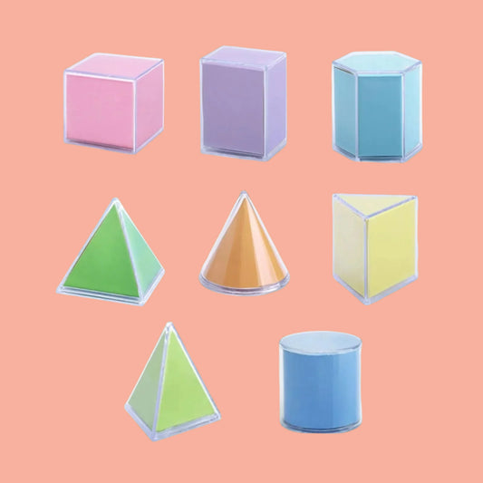 🔷 Montessori Transparent Geometric Blocks 🎲