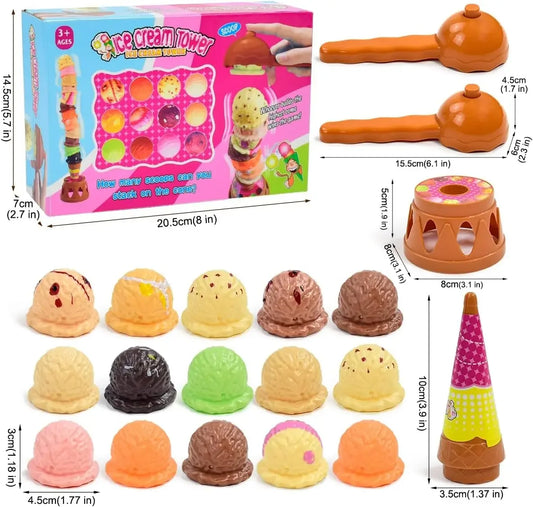 🍦 20PCS Ice Cream Play Set – Montessori Pretend Play for Toddlers 🍨