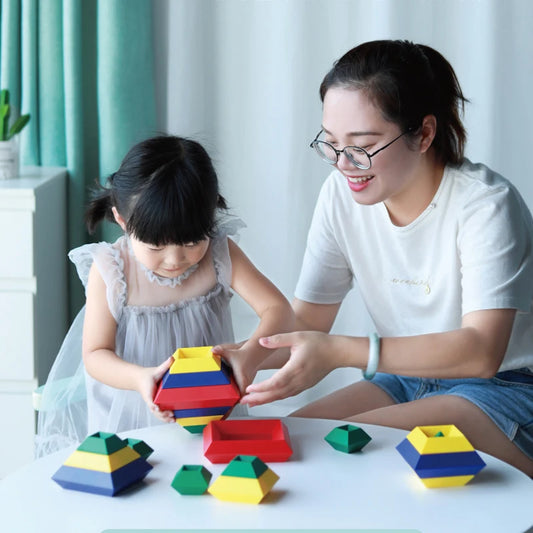 🧩 3D Pyramid Building Blocks 🏗️