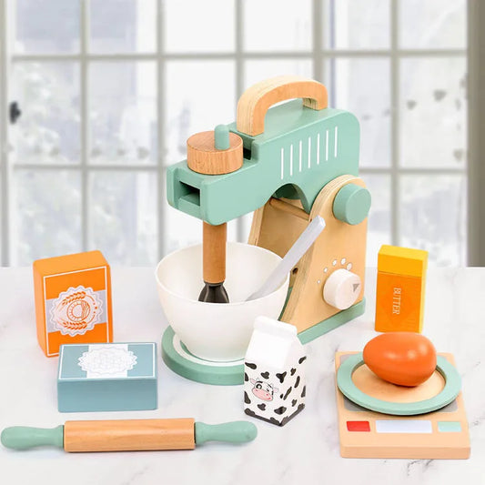 ☕️ Wooden Coffee Maker & Tea Party Playset – Pretend Play for Kids  🍰