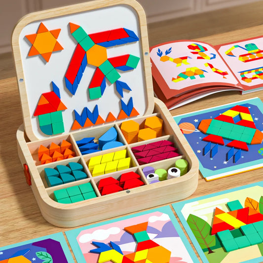 🧩 288pcs Montessori Wooden Magnetic Puzzle – Creative Learning Toy  🧲