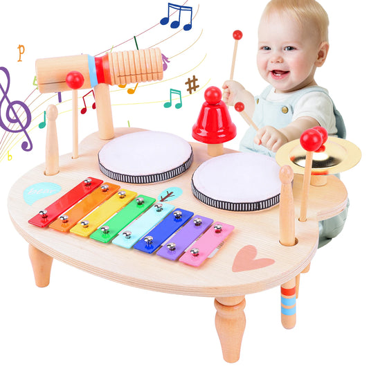 🥁 Children's Drum Kit – Multi-in-1 Musical Toy with Xylophone | Montessori Baby Toy 🥁