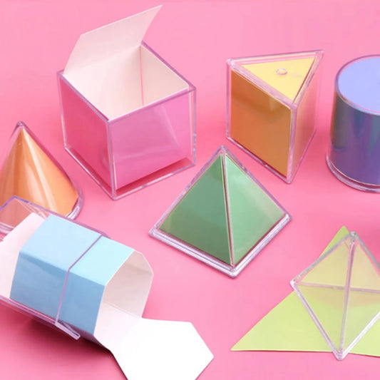 🔷 Montessori Transparent Geometric Blocks 🎲