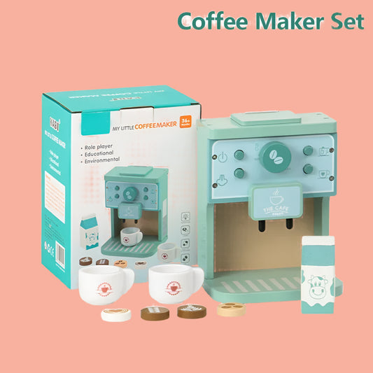 ☕️ Wooden Coffee Maker & Cookie Set – Montessori Learning Fun ☕️