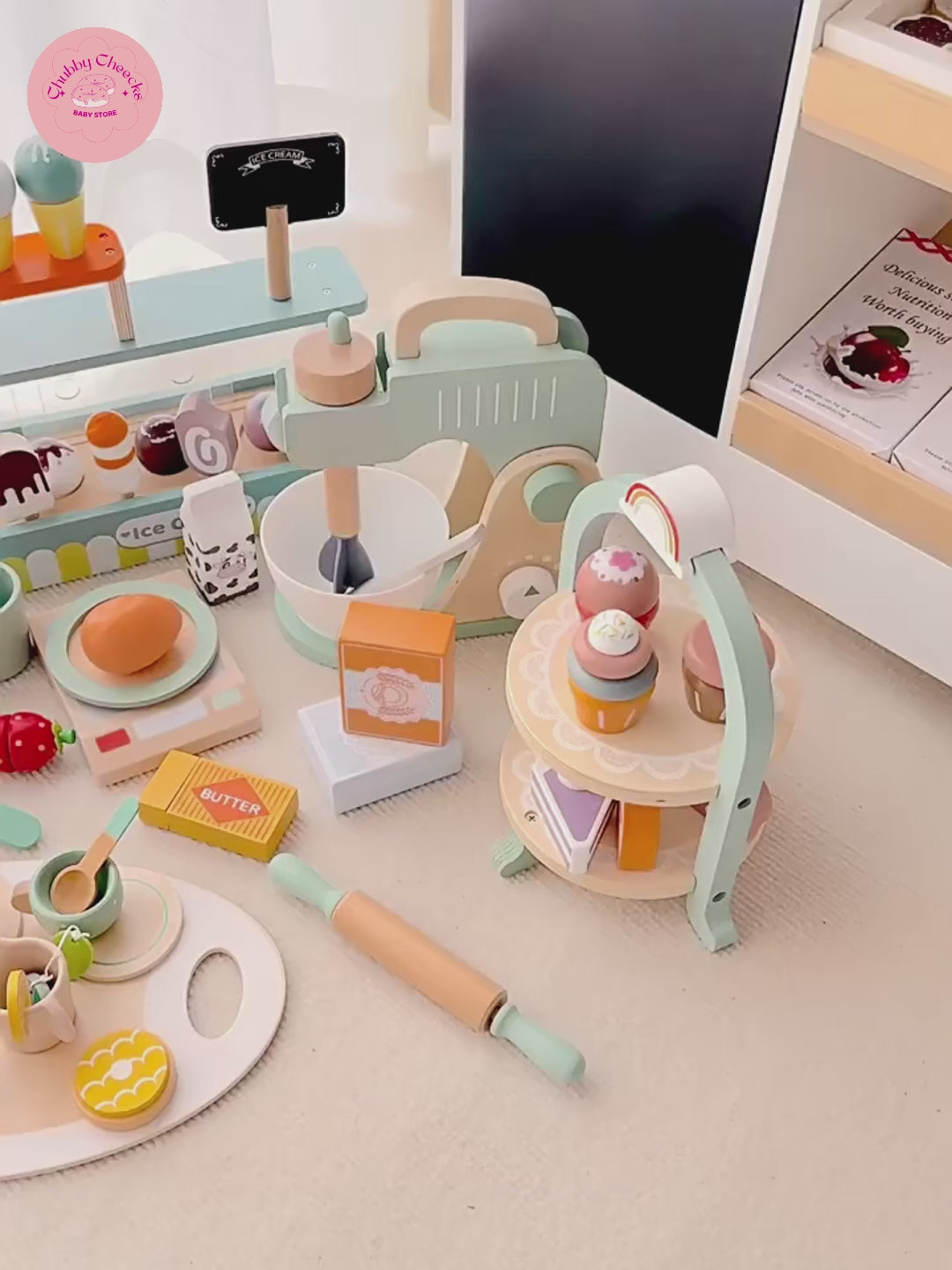 ☕️ Wooden Coffee Maker & Tea Party Playset – Pretend Play for Kids  🍰