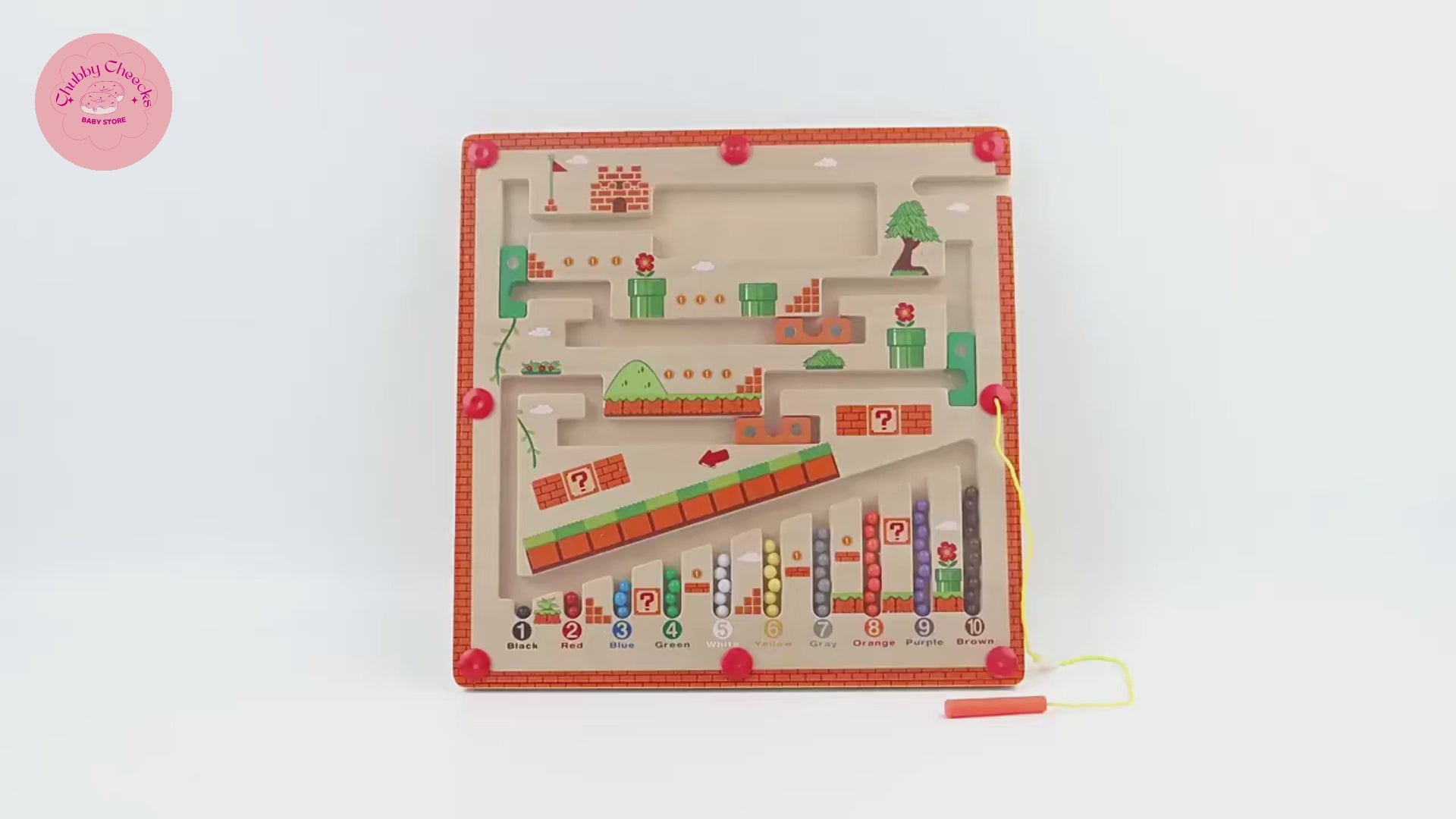 🔢 Magnetic Color & Number Maze - Montessori Wooden Puzzle 🎨